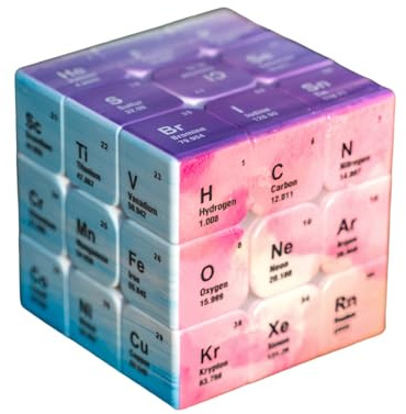 TenaLucy Speed Cube,Cubo di Rubik 3x3 Cubo Magico con Tavola Periodica cubo di Velocità 3x3 Stickerless Cube Giocattolo Puzzle Veloce e Liscio,Cubi Magici per Bambini,per Adulti e Ragazzi