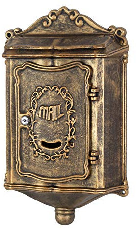 CBBZXUEWIT Boîte aux Lettres Vintage de Style Anglais, boîte aux Lettres Murale verrouillable, résistante aux intempéries, en tôle galvanisée, pour boîtes aux Lettres de Jardin et de Cour