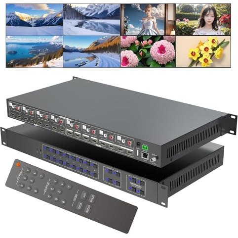 4K60Hz ICUIXIAN HDR HDMI Matrix Switcher 8x8 4K @ 60Hz-4:4:4 18Gbps HDMI Audio-Matrix unterstützt HDR10、HDCP2.3 (HDMI2.0)、CEC、RCA、AOC 、EDID、RS232 Control、IR、Web GUI、8 Gruppen von SPDIF & LR