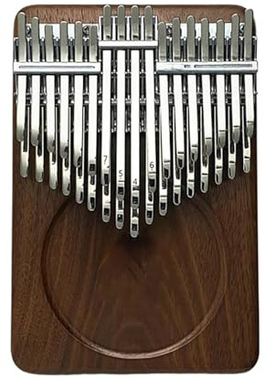 Kalimba Chromatisches Kalimba 34-Tasten-Doppelschicht-Daumen-Finger-Klavier, Schwarzes Walnuss-Tastatur-Musikinstrument