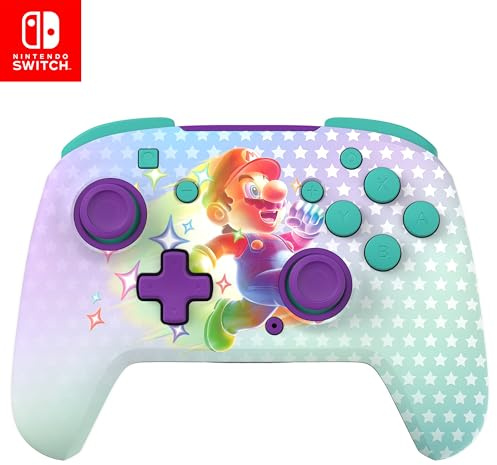 Turtle Beach Rematch kabelloser Controller: Invincible Mario Switch 2 | Nintendo Switch Lite/OLED, leuchtet im Dunkeln, 40-Std.-Akku, 2 belegbare Rücktasten, Invincible Mario