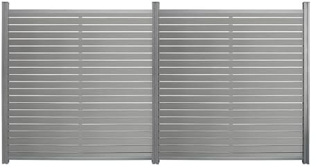 Home Deluxe WPC Sichtschutzzaun ALIRA Dunkelgrau - 2 x Element + 3 x Pfosten | Sichtschutz
