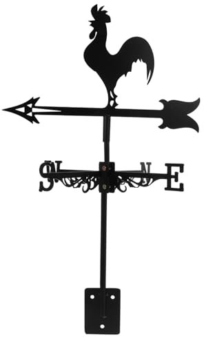 Happyyami Girouette Forme De Coq pour Indicateur De Direction du Vent Décoration De Jardin Toit Élégante Et Pratique pour Garage Et Patio