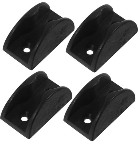 Alipis Lot de 4 Guides de Porte Coulissante, Quincaillerie de Porte de Grange, Guide Inférieur Réglable pour Installation Facile