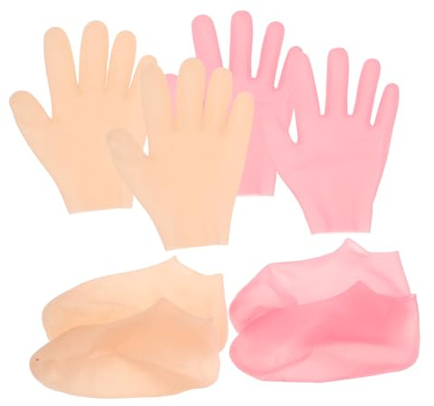 FOMIYES Calzini in Silicone Esfolianti per Piedi e Mani Maschera Idratante per Talloni Screpolati Elastica della Adatto Tutti i Tipi Domestico e