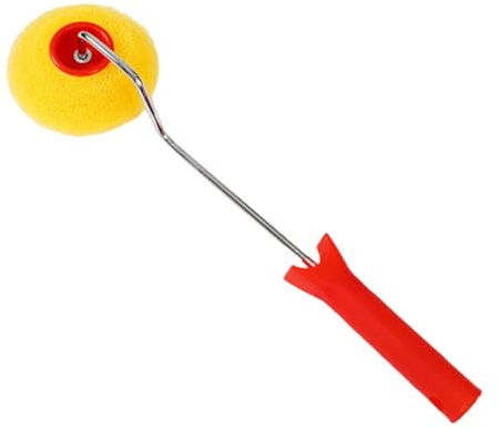 Gralara Rodillo de pintura texturizado para esquinas, portátil, para esquinas, paredes, rodillo de esponja, cepillo para decoración de pared DIY