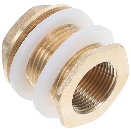 Beatifufu Conector del Tanque Manguera Conector de Barril de Lluvia Adaptador de barriles de Lluvia Ajuste del Tanque Conectores de tubería de Agua Accesorios de fontanería latón Dorado