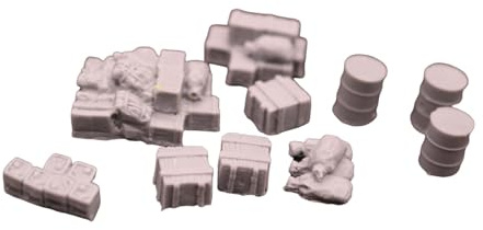 Folpus Modelo de Barril de Combustible a Escala HO 1/72, Caja de Madera, Resina, Accesorios fotográficos, Kits de Diorama para, Mesa de