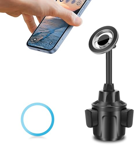 EEEKit Magnetische Handyhalterung Auto Becherhalter, Verstellbarer Arm 10,2–12,4 in, Universelle Magsafe-kompatible Halterung, Kompatibel mit iPhone 17/16/15/14/13 Serie und Allen Smartphones