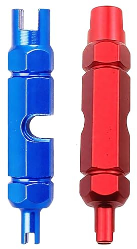 Presta Valve Core Removal Tool 2PCS,Multifunctional Tyre Valve Removal Tool, Portable,for Conventional Schrader Valves, Detachable Presta Valves Core, Tubular Tires and Presta Valve Extension Rods