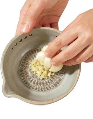 Knoblauchreibe Und Kräuterschälschale, Keramik Reibeteller Keramikhobel Set Mit Pinsel Keramik Knoblauchreibe Küchengerät Für Die Zubereitung Von Mahlzeiten, Saucenherstellung