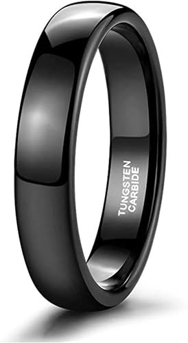 Ayoiow Fedine Fidanzamento, Pianura Anello Donna Acciaio Al Tungsteno Nessuna Pietra Preziosa, 6 Millimetri Taglia 7