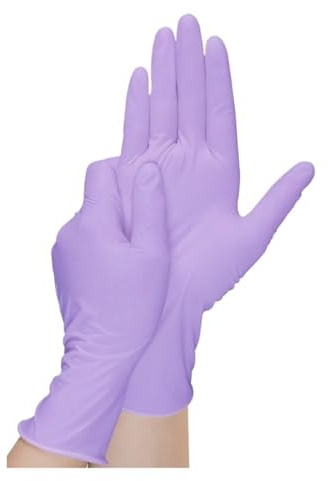 Guanti Monouso In Nitrile Viola Da 10-100 Pezzi Impermeabili Senza Lattice Adatti For La Cucina Guanti Da Lavoro For Salone Di Bellezza For La Lavorazione Degli Alimenti(100PCS,M)