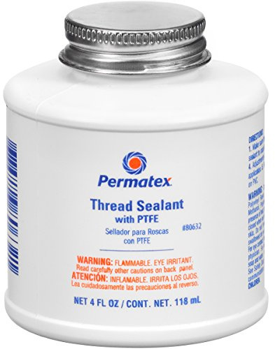 Permatex 80632-12PK Thread Sealant with PTFE, 4 oz. (Pack of 12)