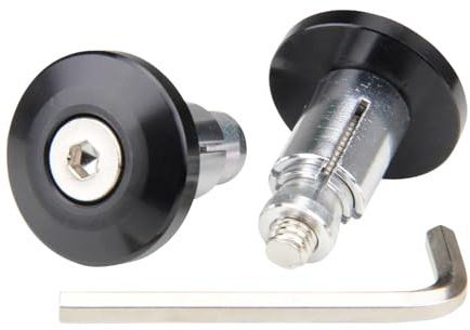 Citomerx Lenkerenden Lenkergewichte Vibrationsdämpfer schwarz | Passend für Motorrad Moped Roller ATV z.B. Triumph Simson Yamaha Kawasaki Honda Malaguti