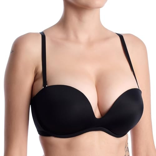 LORMAR Dam Bandeau BH i kupa B artikel gratis plus, Svart, 80B
