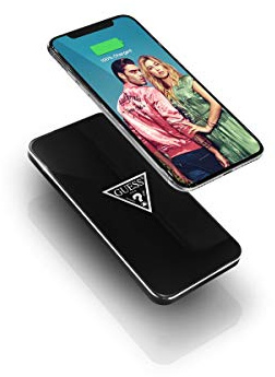 GUESS Qi 1A Wireless Desktop Charger Black/Silver