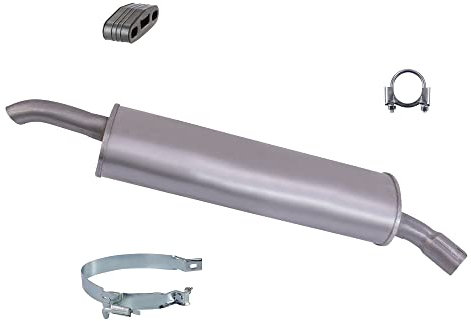 BESTPRICE Auspuff Schalldämpfer Set 1x Endschalldämpfer, mit Montagematerial Kompatibel mit OPEL ASTRA F Caravan (T92), ASTRA F Kasten/Kombi (T92), KADETT E Caravan (T85)