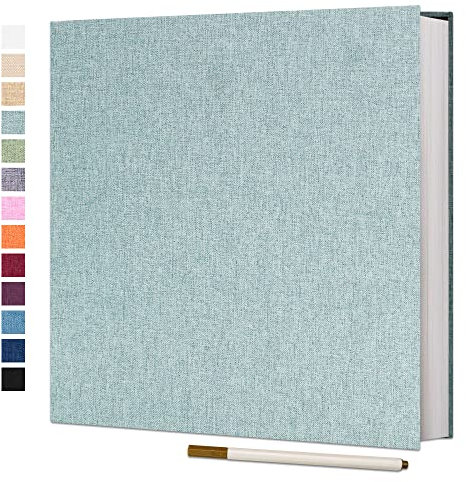 Vienrose Album Foto Autoadesivo Fotos 10X15 Memories Album Portafoto Pagine Bianche e Copertina in Lino Regali Nozze Natale Valentino Regalo di Anniversario Compleanno per bambini