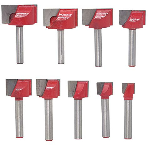 9 Stück Bodenreinigung Fräser Set 6mm Schaft Hobelfräser für die Bodenreinigung Holzbearbeitungswerkzeug Bit