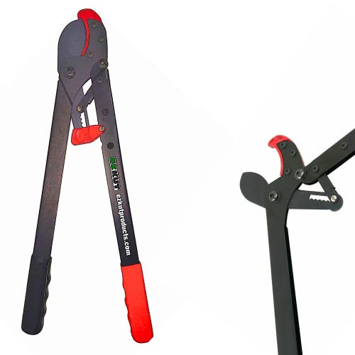 EZ Kut BranchCutter Anvil Loppers. Ratcheting Tree Cutter - Sub Compact Lightweight Packable Loppers best Tree Branch Cutter - Yard Tools Since 1988