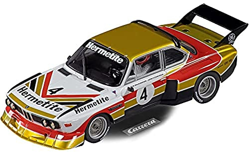 Carrera Digital 132 I BMW 3.5 CSL No.4 Silverstone 6h 1976 I Auto für Rennbahn | Rennbahnen und lizensierte Slotcars | bis zu 6 Spieler | Für Jungs & Mädchen ab 8 Jahren & Erwachsene