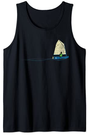 Laser Dinghy Segelsport Segeln Seitenwind Segelboot Segler Tank Top