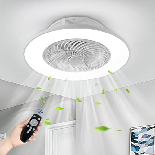 Froadp 90W Deckenventilator mit Beleuchtung, LED Deckenleuchte Ventilator Leise mit Fernbedienung, 8 Flügeln Decken Ventilatoren Lampe, Lüfterlicht für Wohnimmer Schlafzimmer Esszimmer