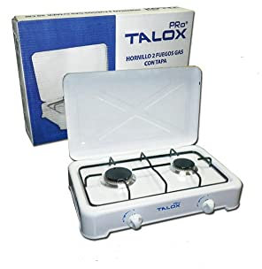 Talox pro cocina hornillo a gas 2 fuegos con tapa mst-gs31