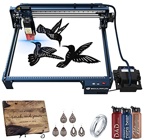 SCULPFUN S30 Pro 10W Laser graviermaschine Laserkopf Automatische Air Assist Laser Graviermaschine Austauschbares Linsendesign Inklusive Laser-Reparaturkit