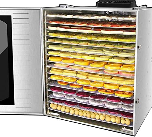 Food Dehydrator -Large 16 Trays Adjustable Temperature & Timer Setting, Great for Creating Fruit, Meat, Fish, Vegetables Beef Jerky Preserver
