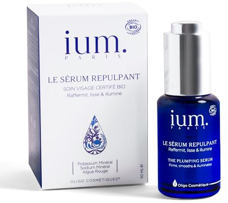 IUM Paris - Repulping Gesichtsserum - Gesichtsserum angereichert mit natürlichem Kalium und Natrium - Verbessert das Hautbild, glättet die Haut - 30 ml, Bio & Vegan