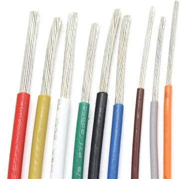 Trunking Solid 1 Meter UL1332 Insulate Wire 28AWG 12AWG 300V Plastic High Temperature Electron Cable for 3D Printer Connector Loom (Color : Green, Size : 1 Meter 20AWG)