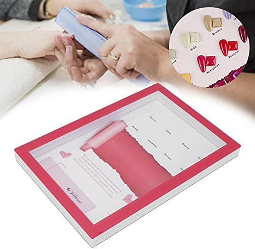 ZJchao Nail Colors Chart, Nail Polish Display Book, 25 to 30 Colors Magnet Closure Design Portable Spacious Stand on Table Clearly View Nail Art Designs