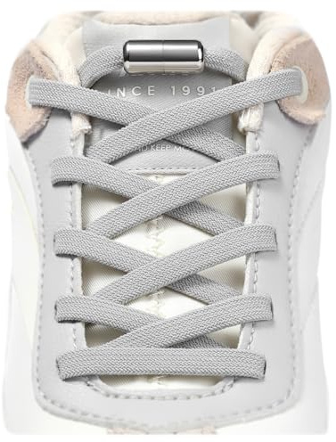 Handshop 2 Paia Lacci Elastici per Scarpe per Bambini e Adulti, No Tie Lacci Piatti da Ginnastica, Scarpe da Corsa, Scarpe Sportive Grigio 125cm