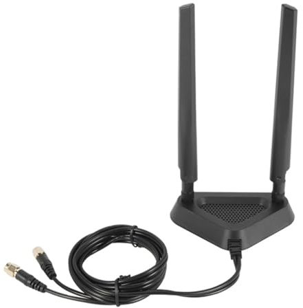 Osmond Antena de cable de extensión de doble frecuencia de 2,4 G/5G, router WiFi, tarjeta de red inalámbrica, 8 db, antena SMA, succión magnética, color negro, 1 unidad