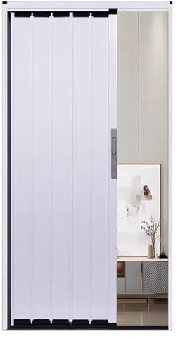 Porte De Douche Rétractable, Porte Intérieure Pliante, Porte Coulissante De Séparation De Pièce, Porte Occultante À Fermeture Magnétique, Porte Accordéon, Chambre/salle De Bain/cuisine/camping-car(Whi