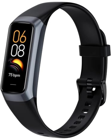 Nhemeylp Fitness Tracker Activity Tracker Smart Watch with 24/7 Blood Oxygen Heart Rate and Sleep Monitor Fitness Watch for Women Men IP68 Waterproof Step Counter for Walking Running (Black)