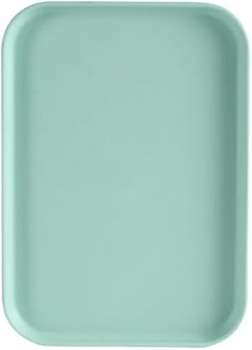 1Pcs Rectangular Plastic Serving Tray 24cmx17.3cmx1.5cm Light Green Plastic Organizer Tray for Home, Hotel, Restaurant