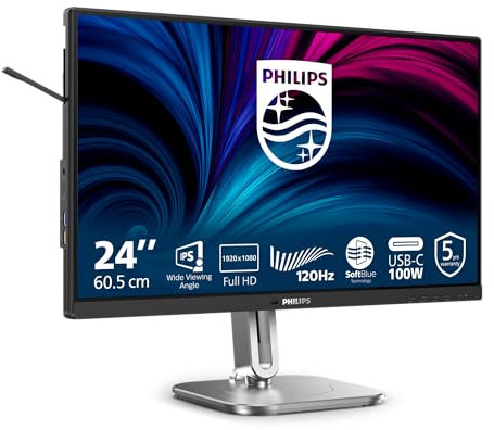 Philips 4000 series 24B2U4301/00 Monitor PC 60,5 cm [23.8] 1920 x 1080 Pixel Full HD LCD Grigio (24B2U4301/0023.816:9IPSWLED1920x1080Yes100x1001x 1.41x 1.4USB hub)