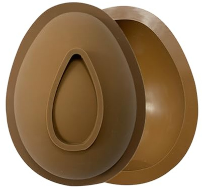 Nudorpn Silicone Easter Egg Mould, Food Safe Reusable Non-Stick Mould for Chocolate, Candy, Cakes, Jelly, Ice, Soap and Candles, Ideal for Easter and DIY