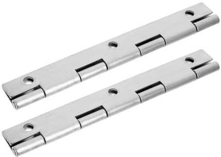 TOVINANNA 2 pièces Charnière Piano Longue Inox Acier Inoxydable Heavy Duty Charnières Continues Robustes pour Meubles Placards Portes de Cuisine et Boîte Lot de Silencieuses et Durables