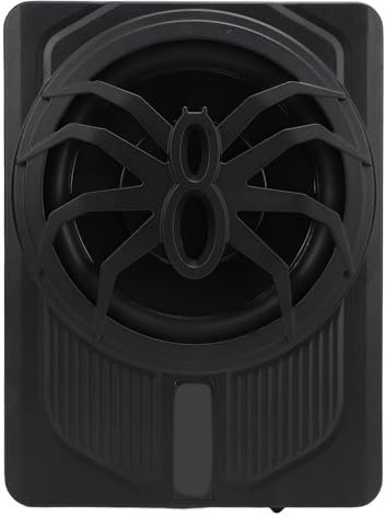 Subwoofer Alimentato Sottile, Subwoofer Sotto il Sedile in Lega di Alluminio Integrato con Luce d'atmosfera a LED da 10 Pollici per Camion (COLORFUL)