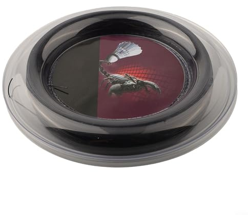 Cuerda elástica para bádminton de 200 m de nailon para entrenamiento, 0 72 mm de diámetro, ligera y fuerte (negro)