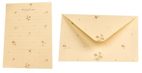 Milisten Ensemble Papeterie 20 Pièces pour Écrire Lettres Papier à Lettres Fleuri et 10 Enveloppes Assorties, Format Standard, Correspondance, Saint-Valentin, Invitations et Vœux