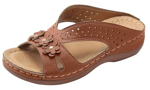Chanclas Piscina Mujer Hotel, Zapatillas Verano Mujer Casa Cerradas, Sandalias Dedo Caladas Flores Cuero Moda Playa Al Aire Libre Chanclas Slippers Sandalias Flip Flop