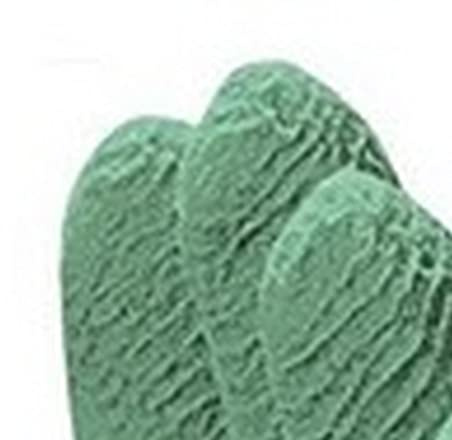 Deltaplus LA50010 Beschichteter Latexhandschuh, Crepe Auf Baumwolle, Grün, Unbeschichteter Handrüc, Grün, Größe 10