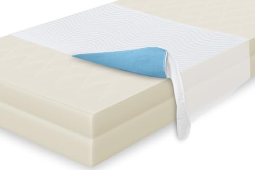 Fiducia CA332/FL -4er Pack- Inkontinenzunterlagen, Inkontinenzauflagen mit Flügel weiß/blau Matratzenschutz, Pflege, Inkontinenz, Hygieneauflage Castejo (4 Stück)