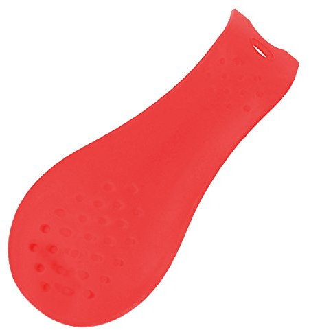 Kochblume Löffelablage | Premium-Silikon & BPA frei| Hitzebeständig | Spülmaschinenfest | Farbe: rot