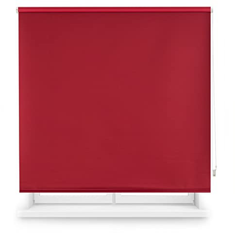 Blindecor Draco | Rollo verdunkelung - Bordeauxrot, 100 x 175 cm (BxH) | Stoffgröße 97 x 170 cm. Thermorollo für fenster